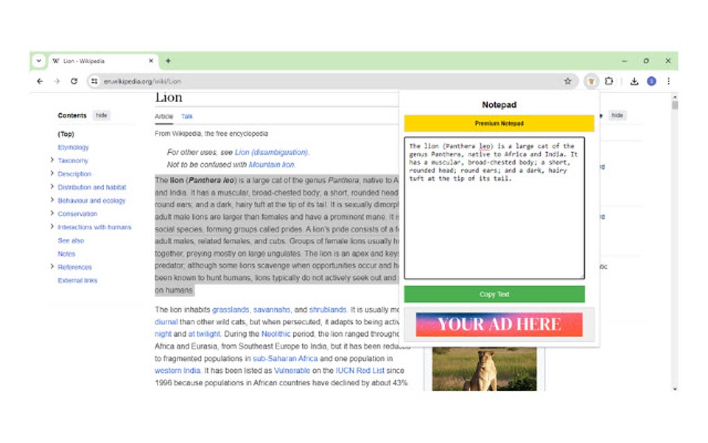 Notepad Extension para Google Chrome - Extensión Descargar