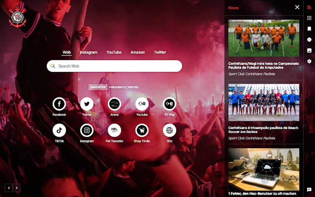 Corinthians new tab startpage for google chrome extension download
