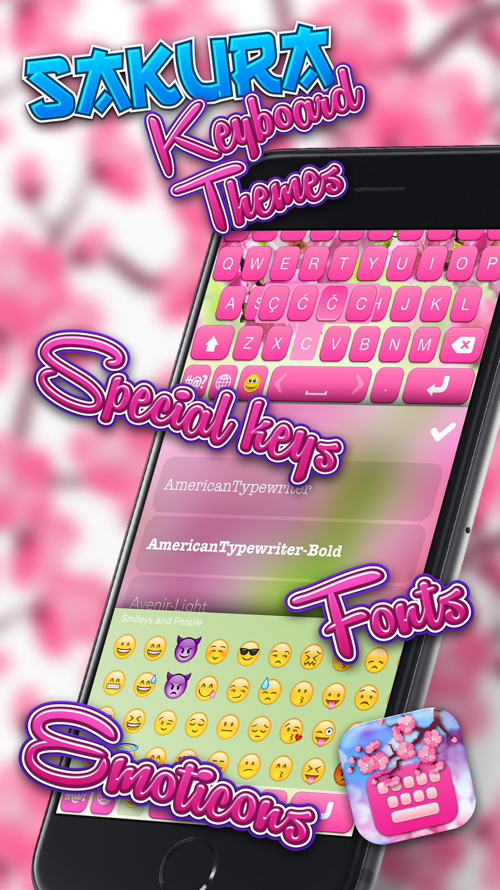 Iphone sakura keyboard themes 