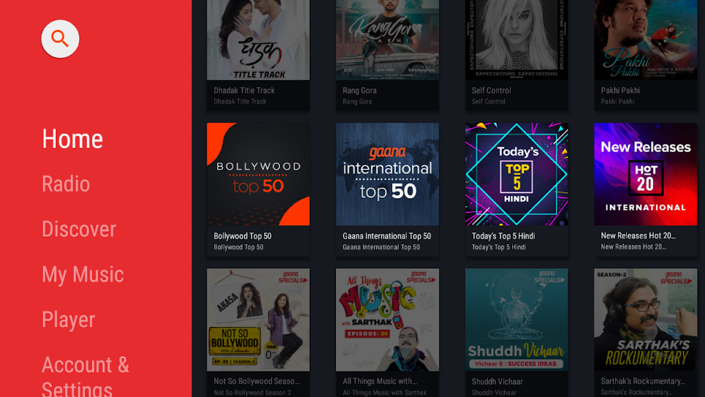 Gaana For Android TV APK For Android - Download