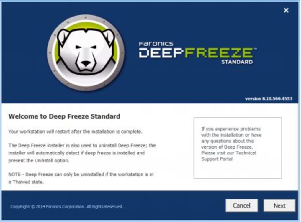 Deep freeze standard full