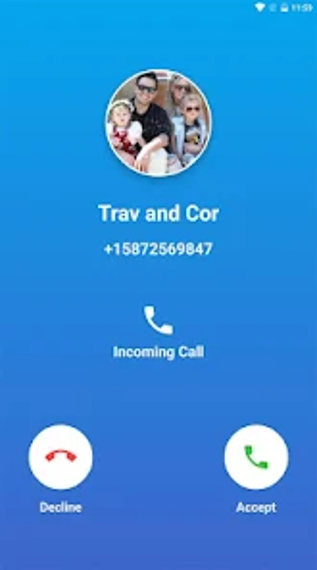 Trav and Cor Call Fake for Android Download