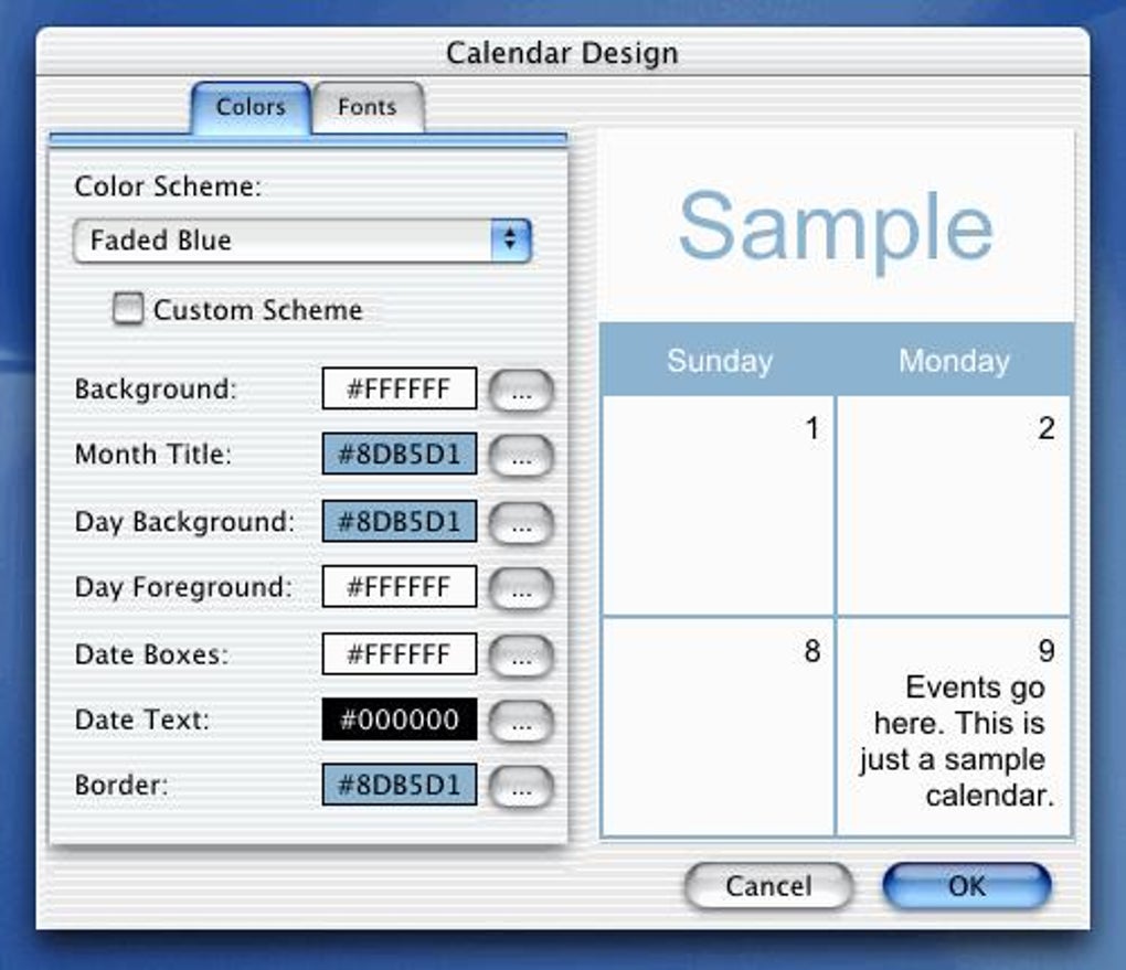 Web Page Calendar Maker Para Mac Download