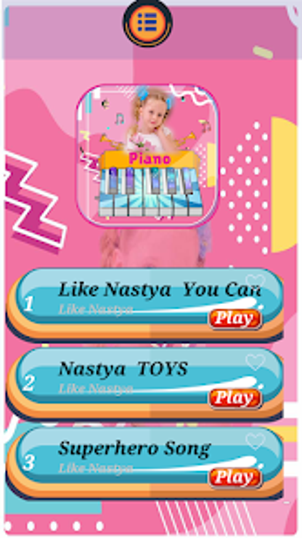 Piano Like Nastya Game Android 