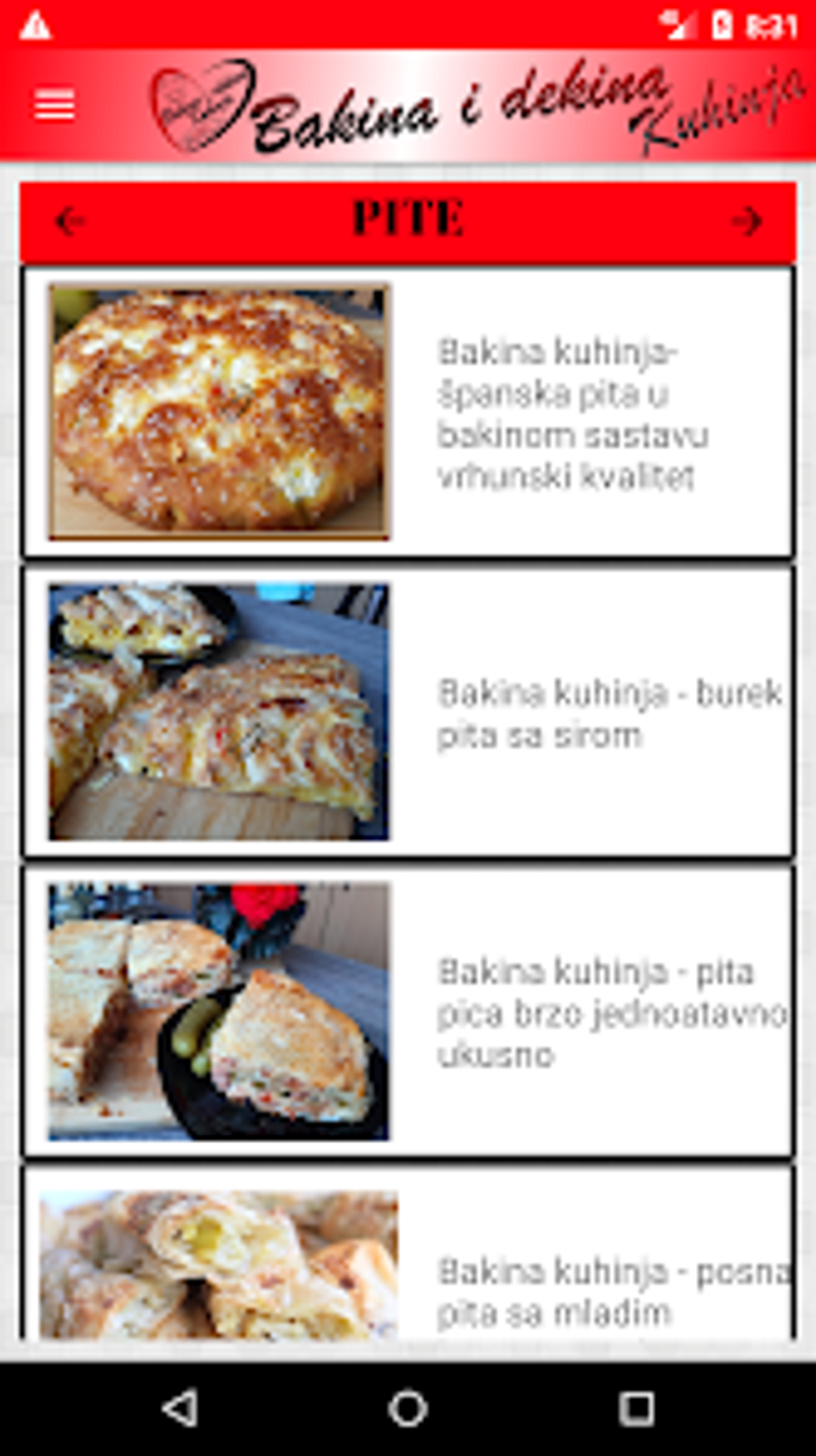 Bakina Kuhinja For Android - Download