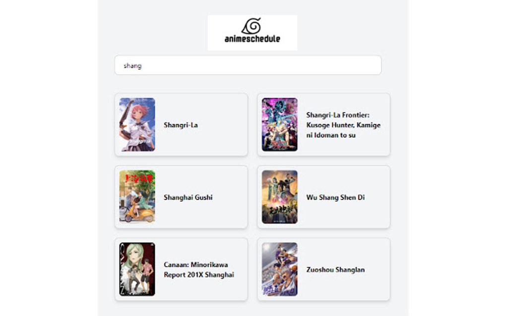 Anime Schedule for Google Chrome Extension Download