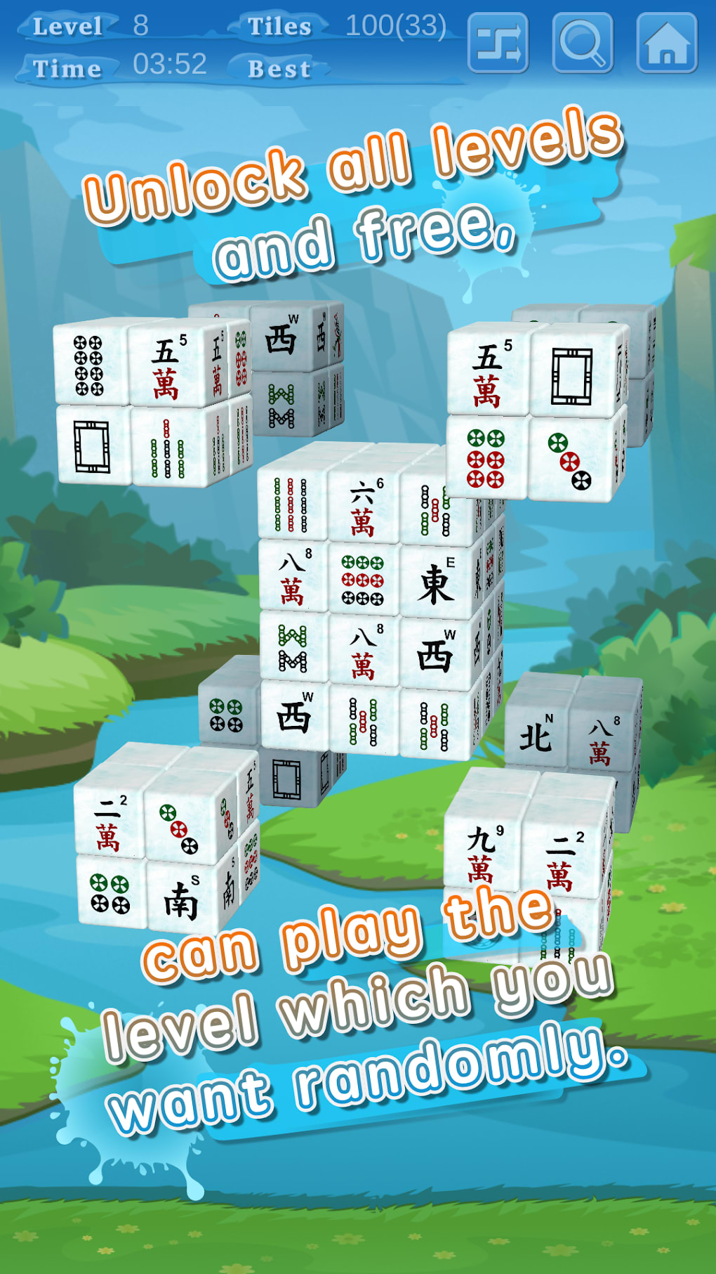Jogo Mahjong 3D versão móvel andróide iOS apk baixar gratuitamente
