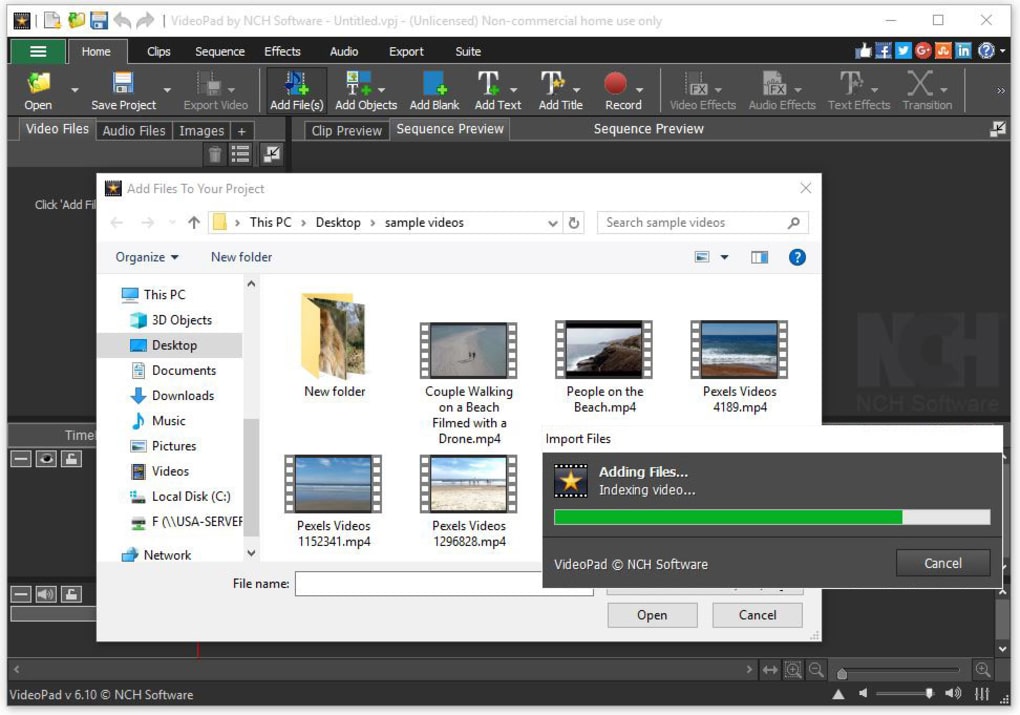 nch software videopad editor