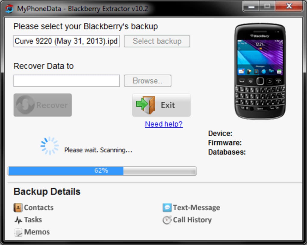 Blackberry Extractor V10.7 Serial Key