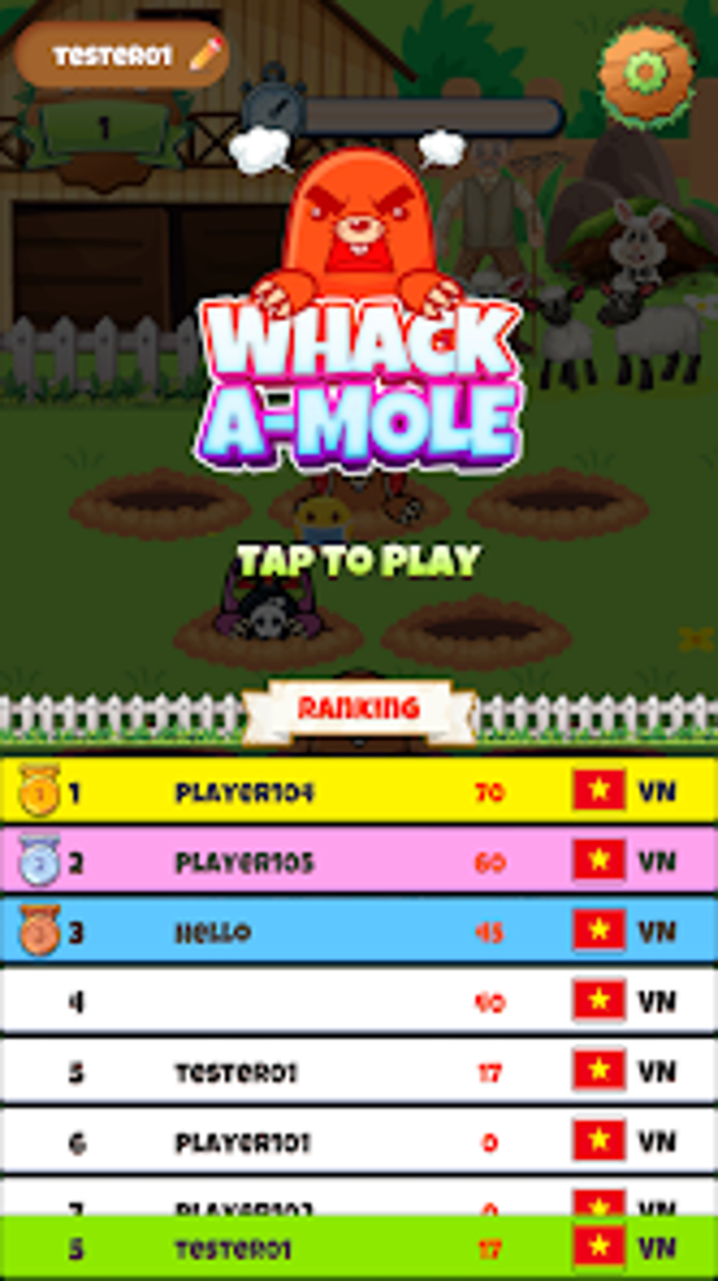 Whack A Mole Mobile для Android — Скачать