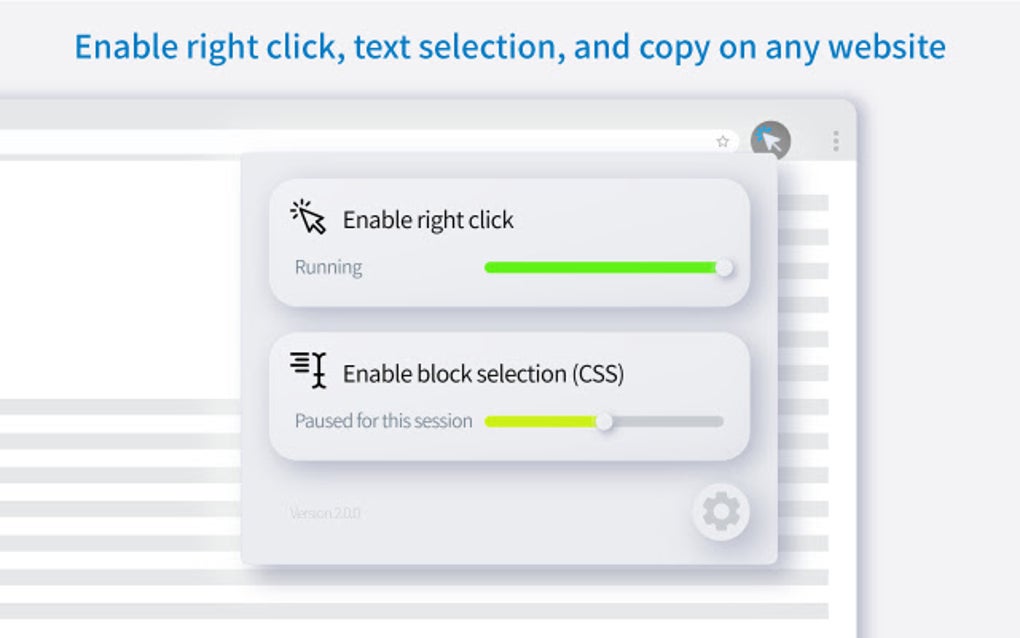 google extension allow right click