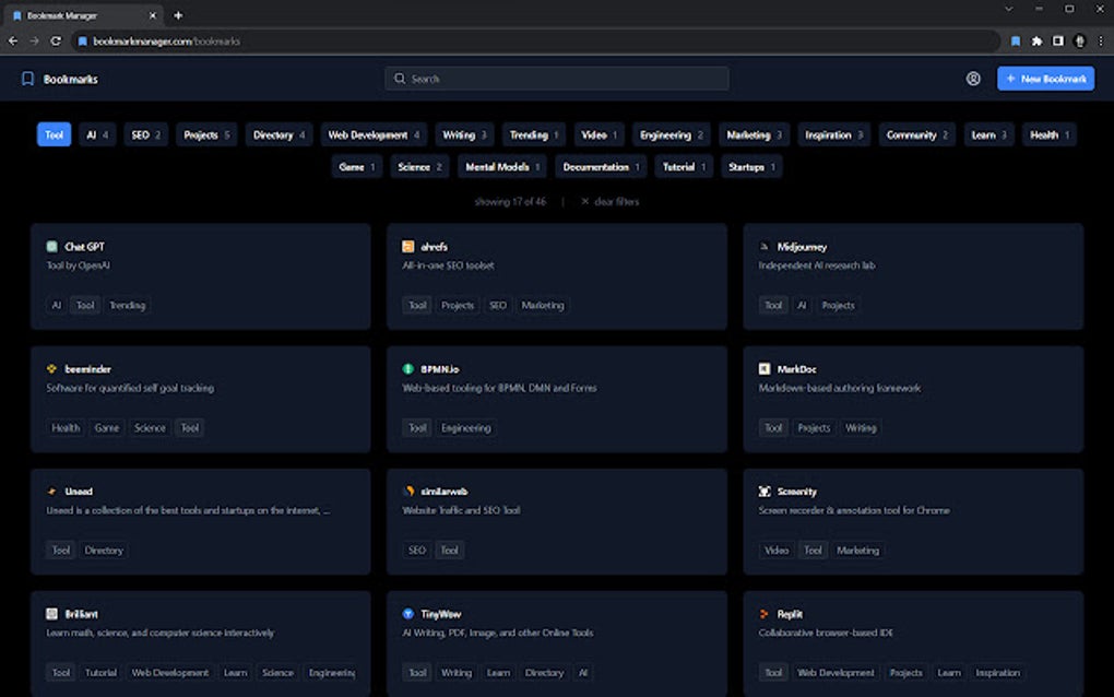 Bookmark Manager for Google Chrome 拡張機能 無料・ダウンロード