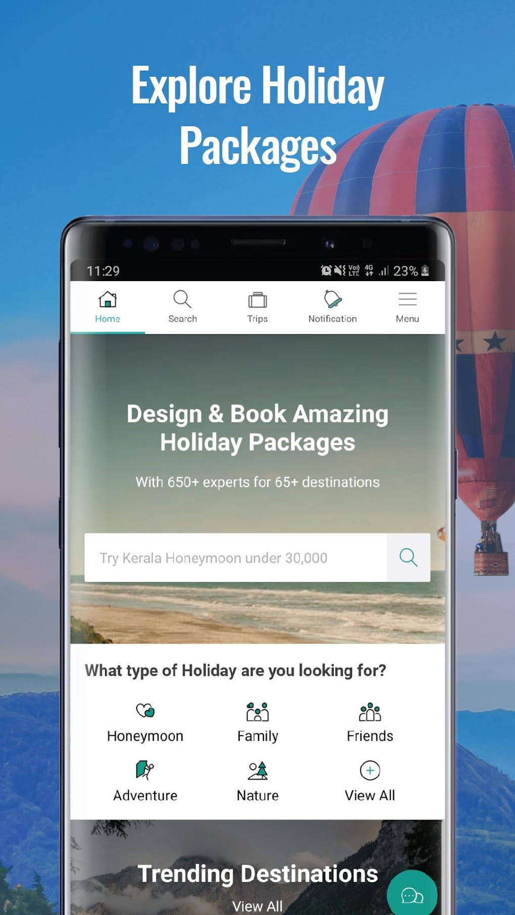 tour packages app for android