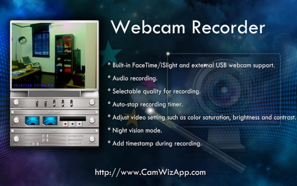 Webcam Recorder. Webcam recordings. Webcam records. ISLIGHT.