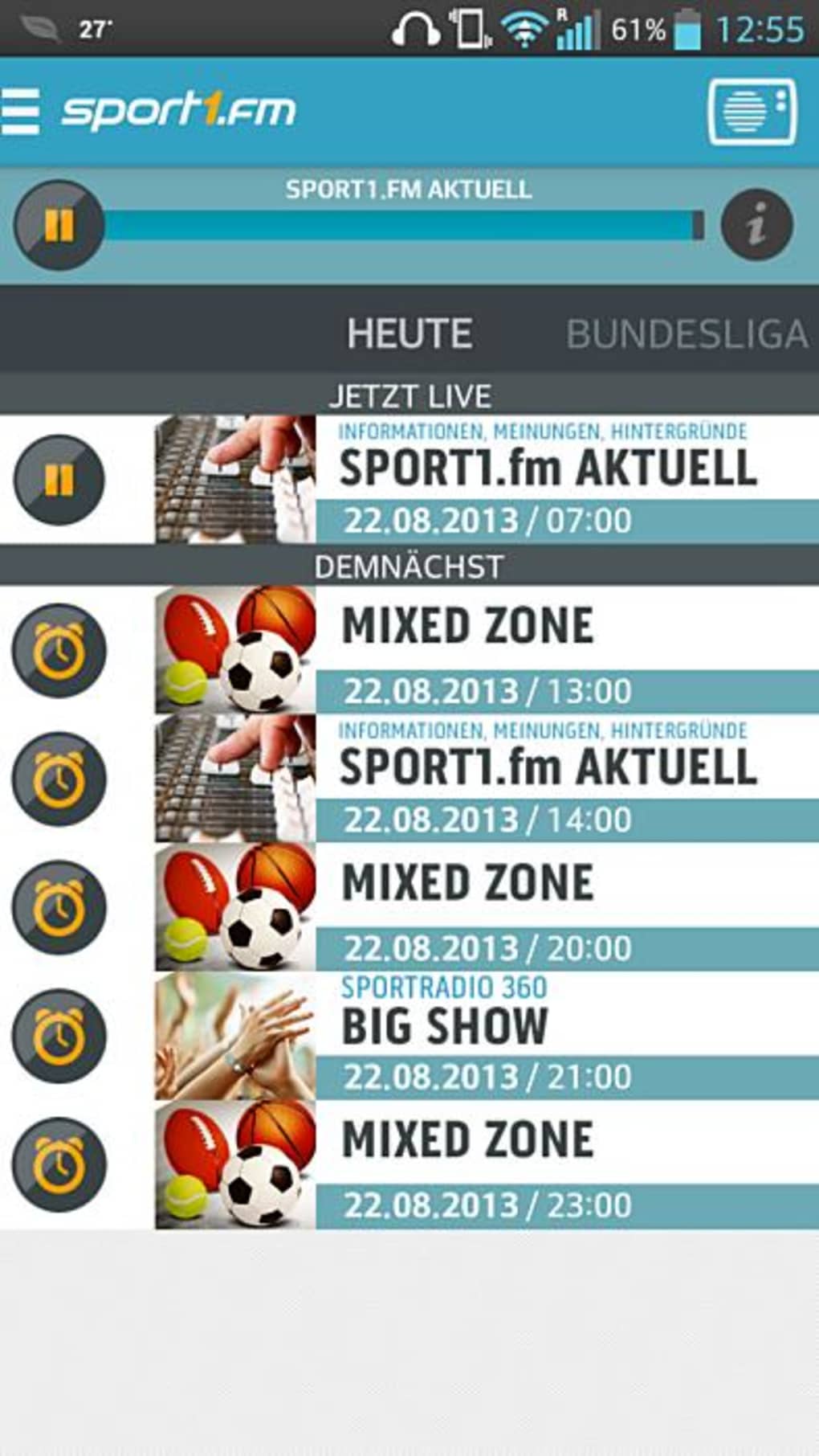 Sport1.fm für Android