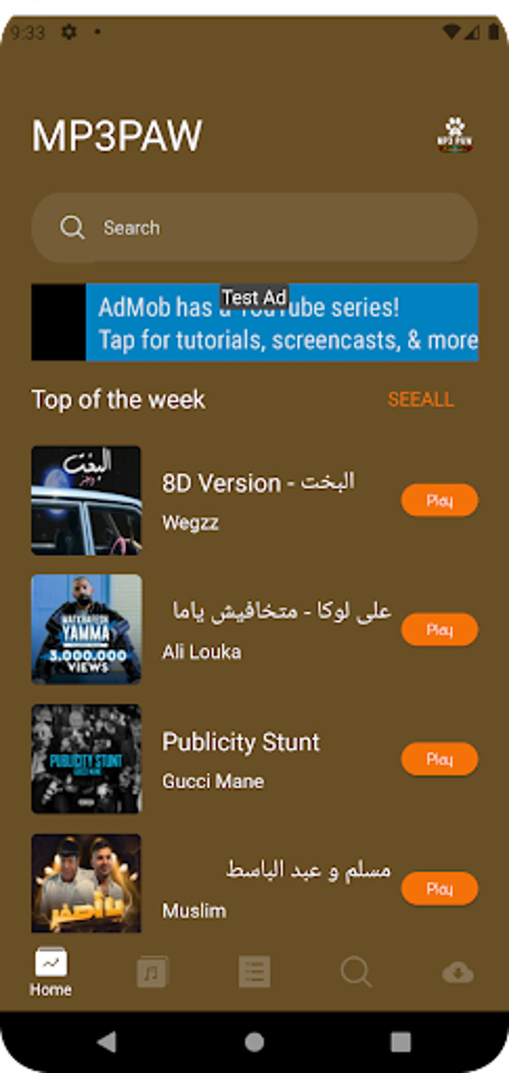 Mp3paw All music downloader para Android Download