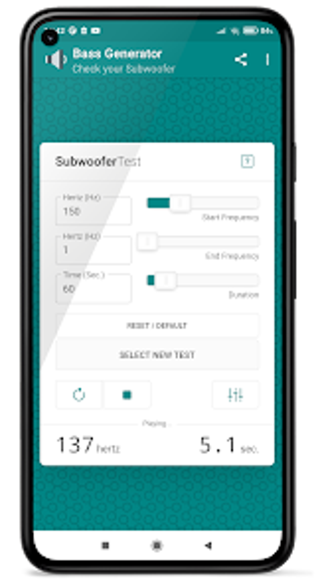 Bass Generator. Subwoofer Test для Android — Скачать