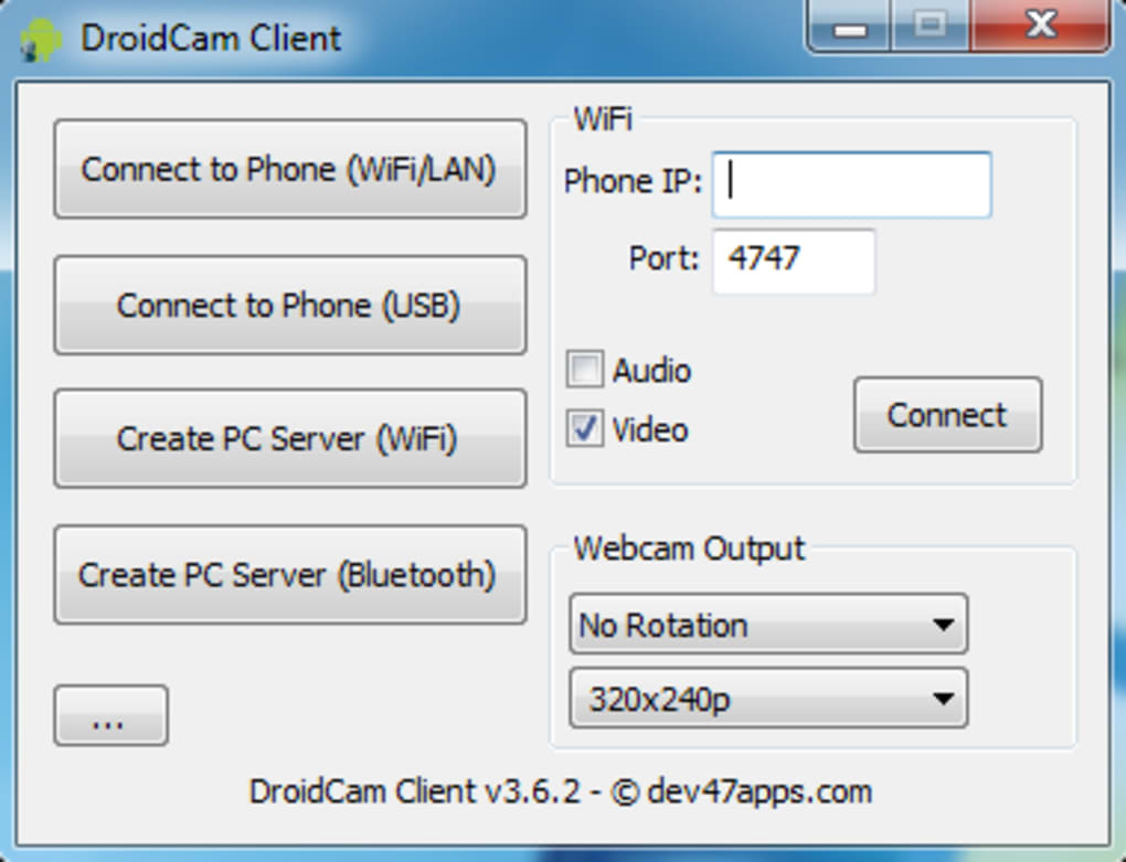 DroidCam تحويل الهاتف الى كاميرا ويب