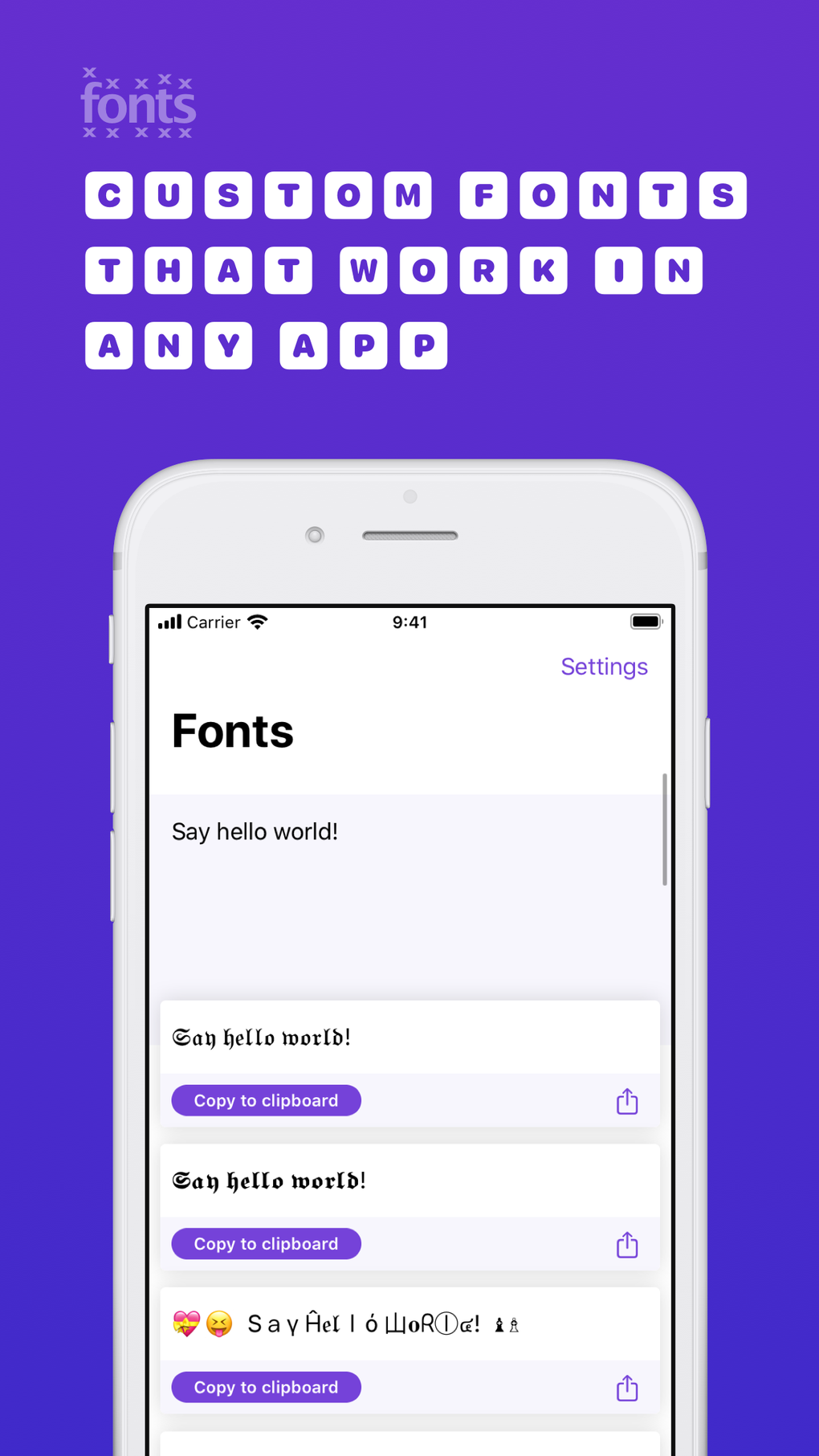 Fonts: Cool Text Symbol Art для iPhone — Скачать