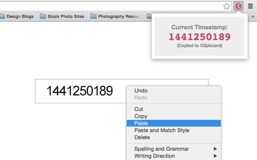 One Click Timestamp Google Chrome için - Eklenti İndir