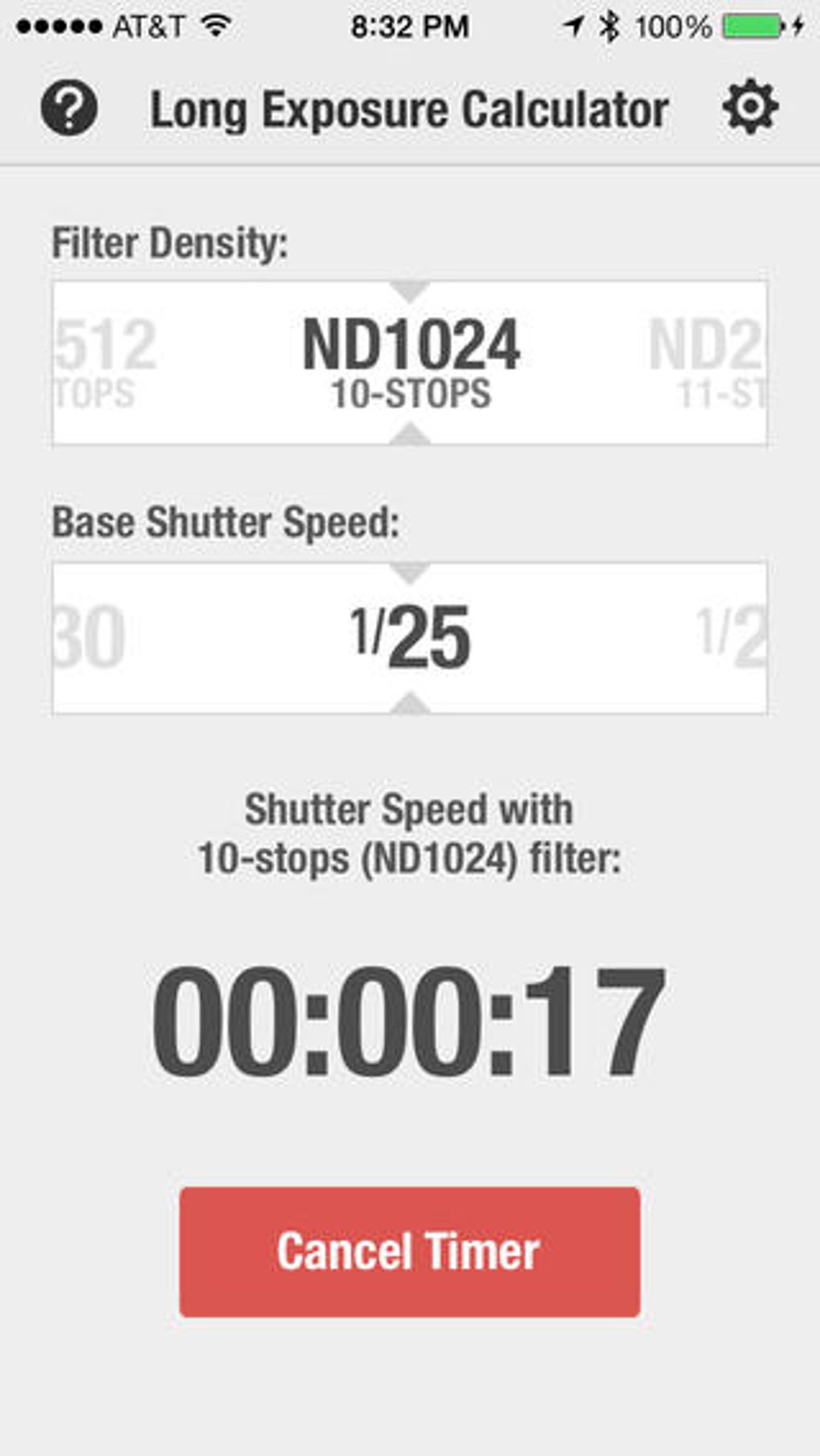 Long Exposure Calculator for iPhone - Download