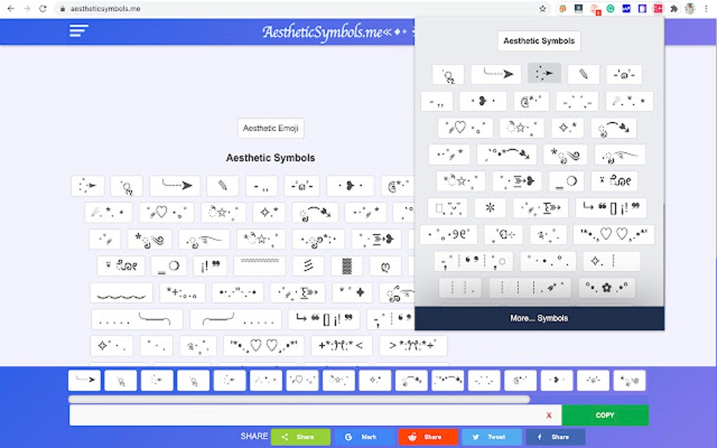 aesthetic-symbols-google-chrome