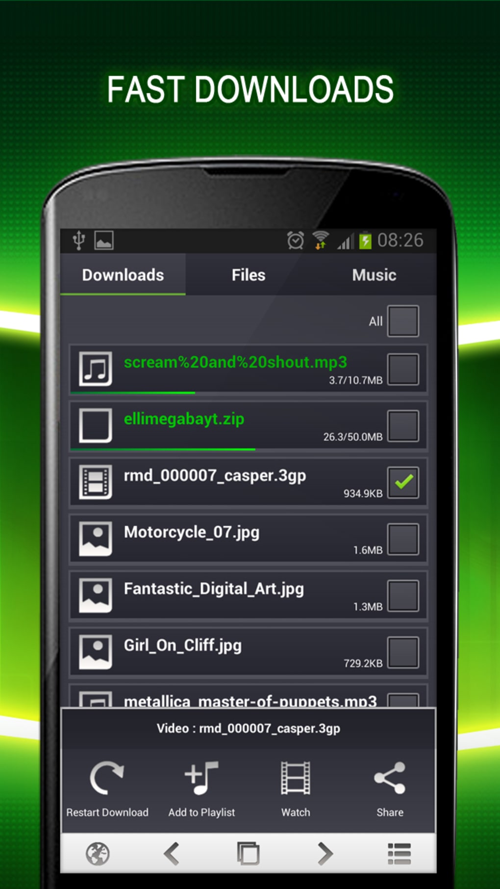 video download manager for android
