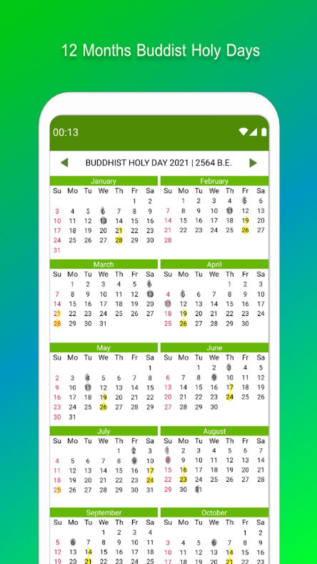 Thailand Buddhist Calendar APK for Android - Download