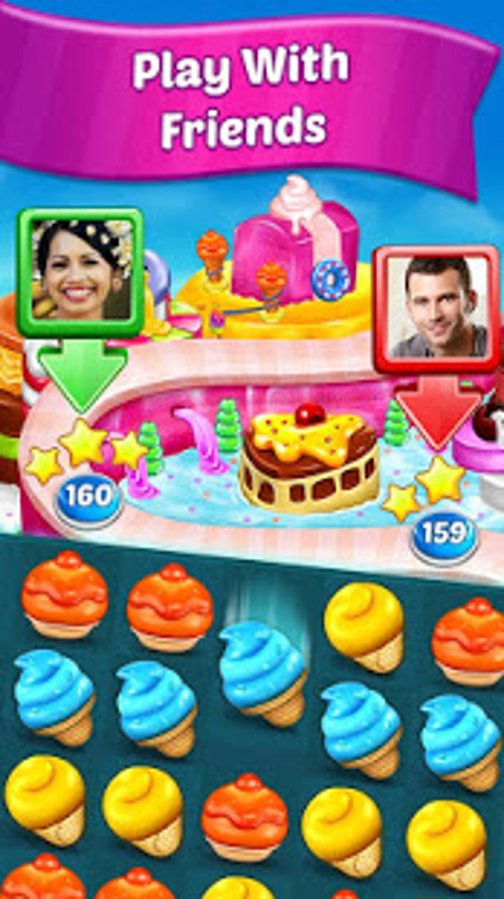 Ice Cream Paradise: Sorvete - Jogo de Combinar 3  Delícias::Appstore for Android