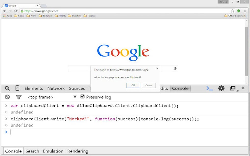 Allow Clipboard para Google Chrome Extensión Descargar