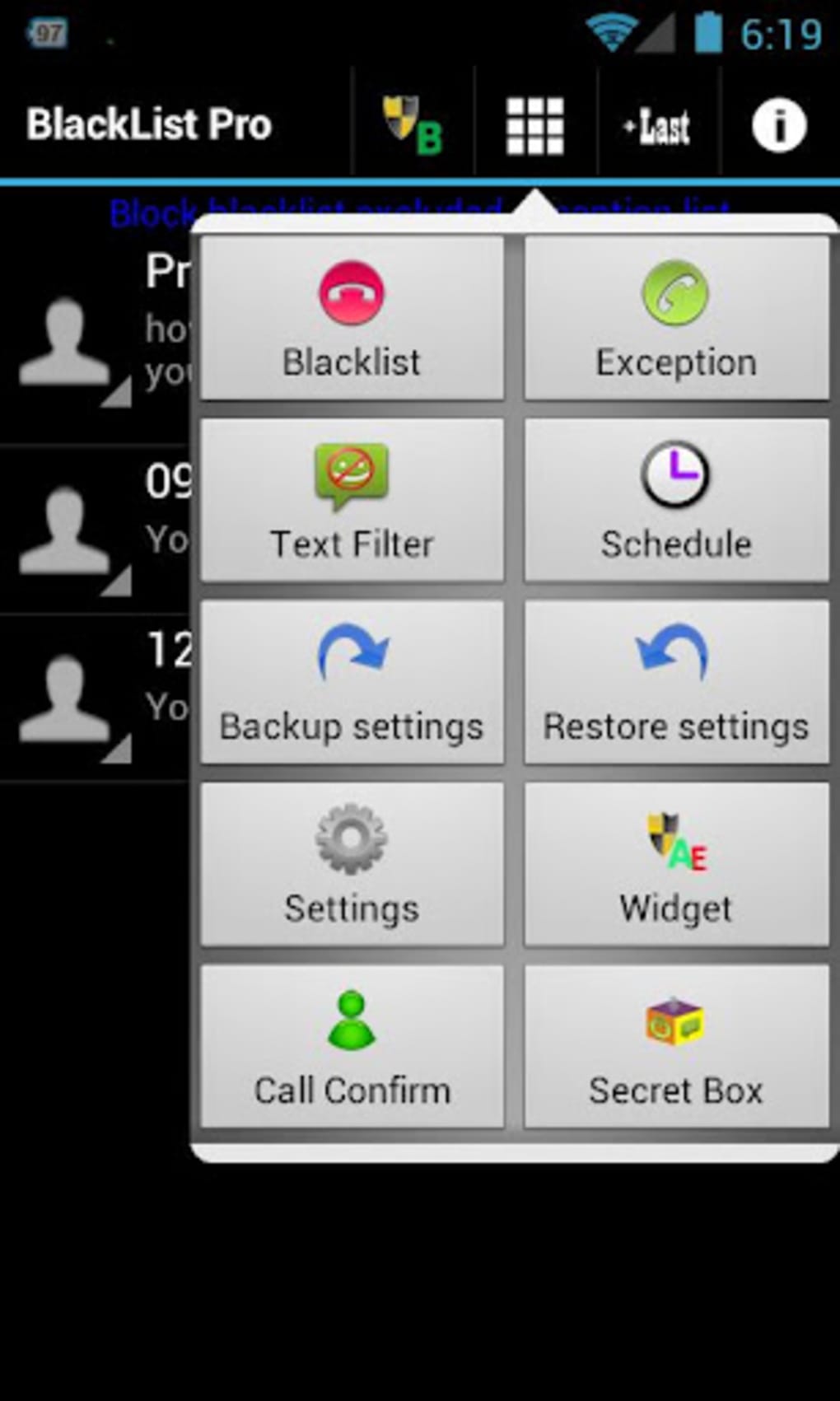 Exception txt. APK Blacklist. Phone Blacklist check Pro. White Black list приложение. Зонк Pro черный список.