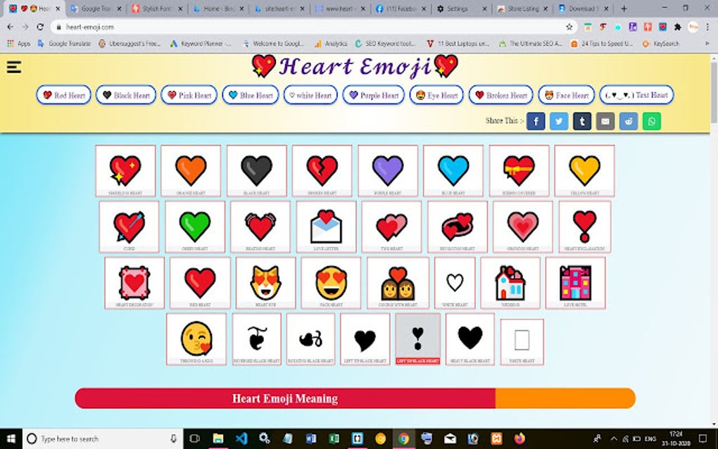 Heart Emoji Google Chrome için - Eklenti İndir