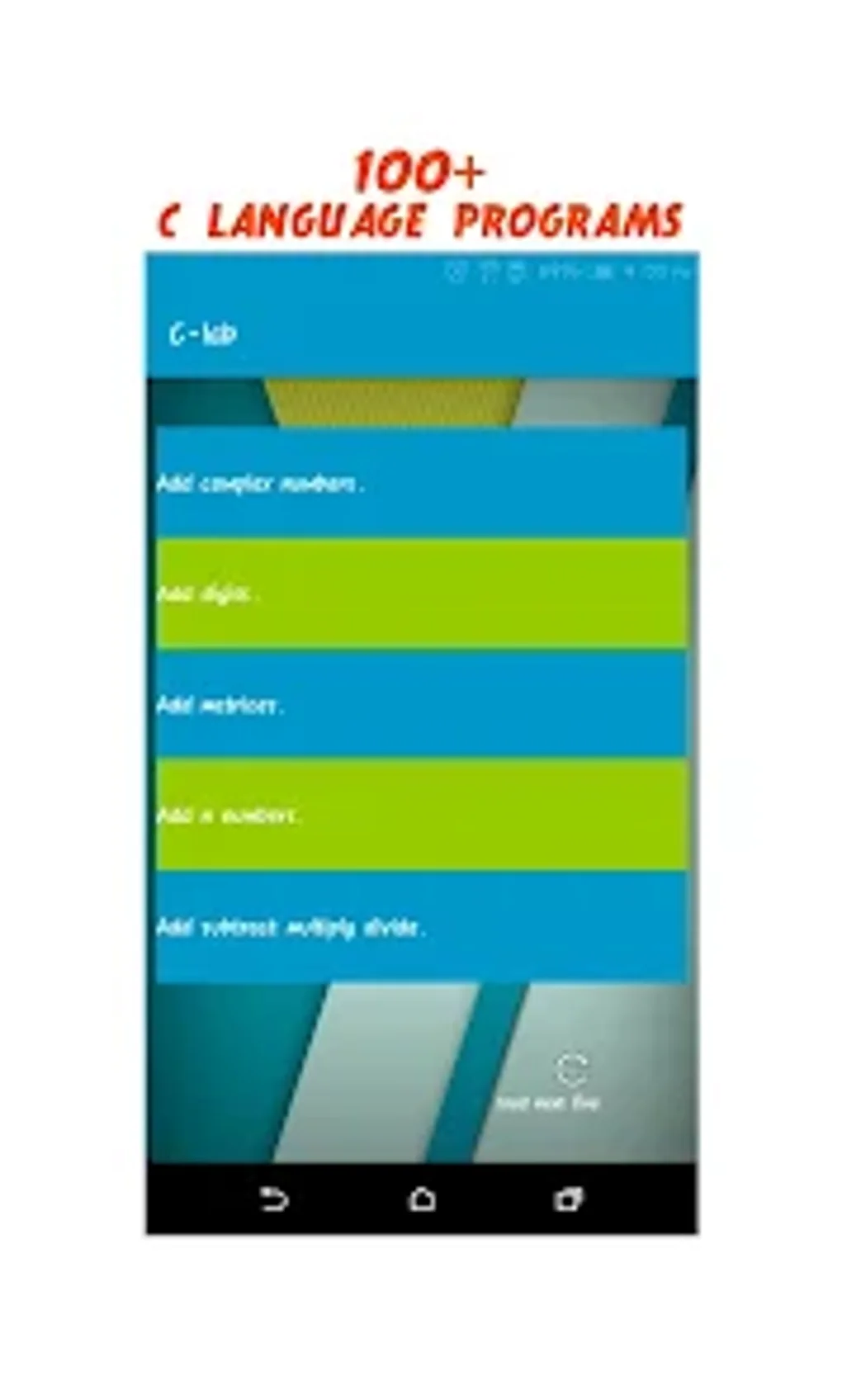 C language Programs New Para Android Download