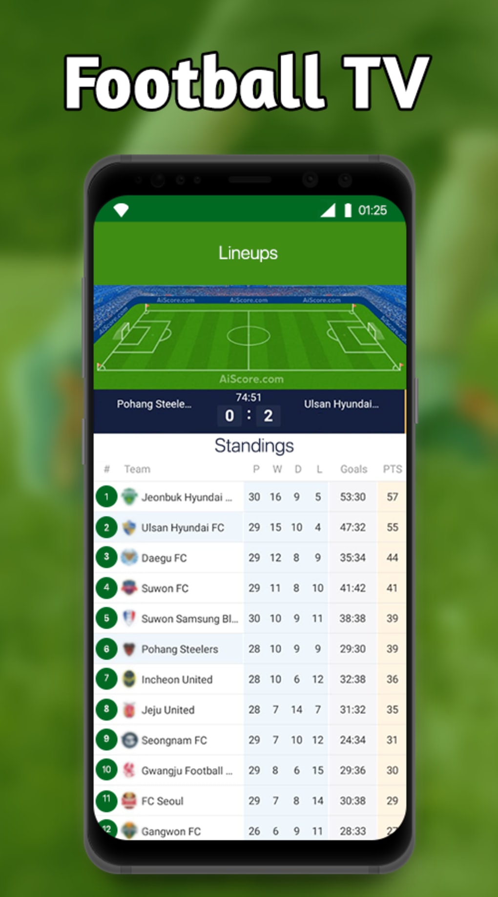 mobile apps for football live streaming