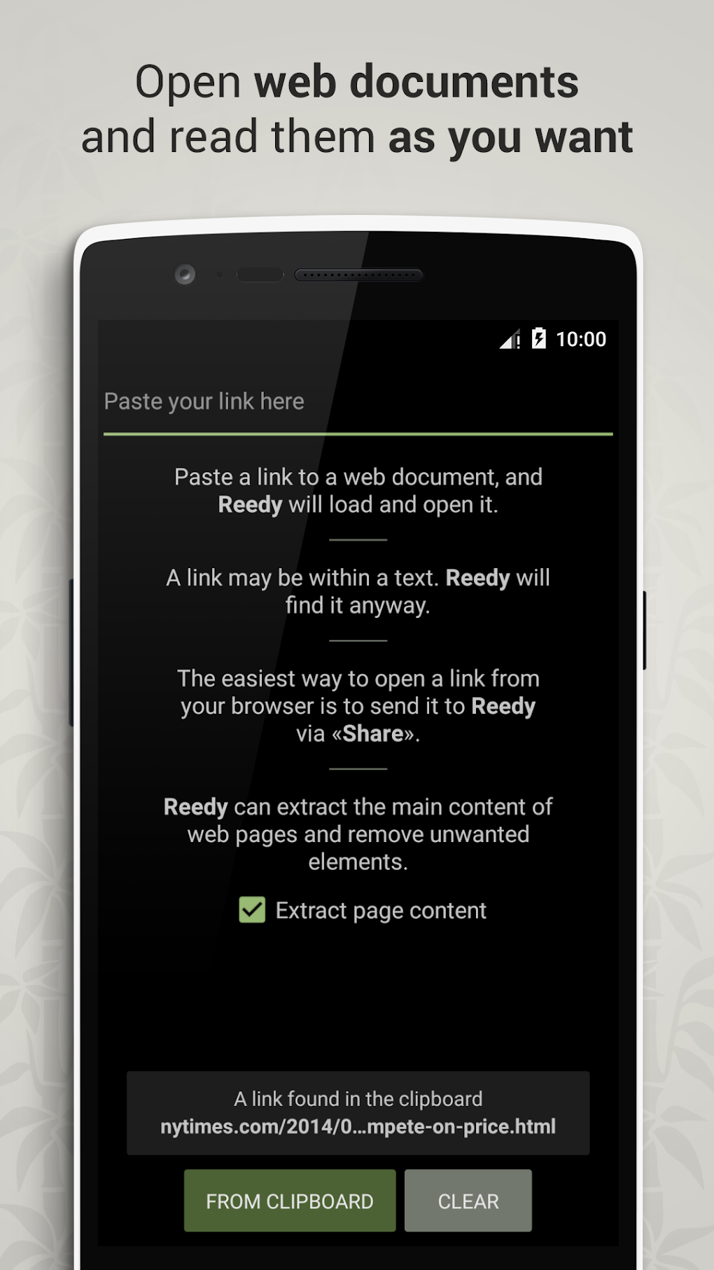 Reedy. Intelligent reader для Android — Скачать