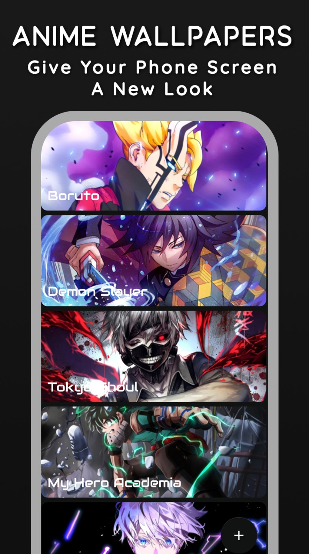 looking at phone anime live wallpaper