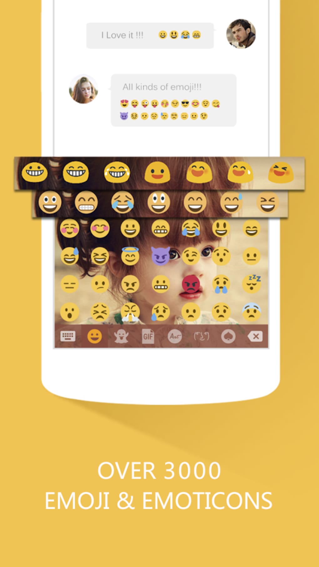 emoji keyboard kk emoticons screenshot