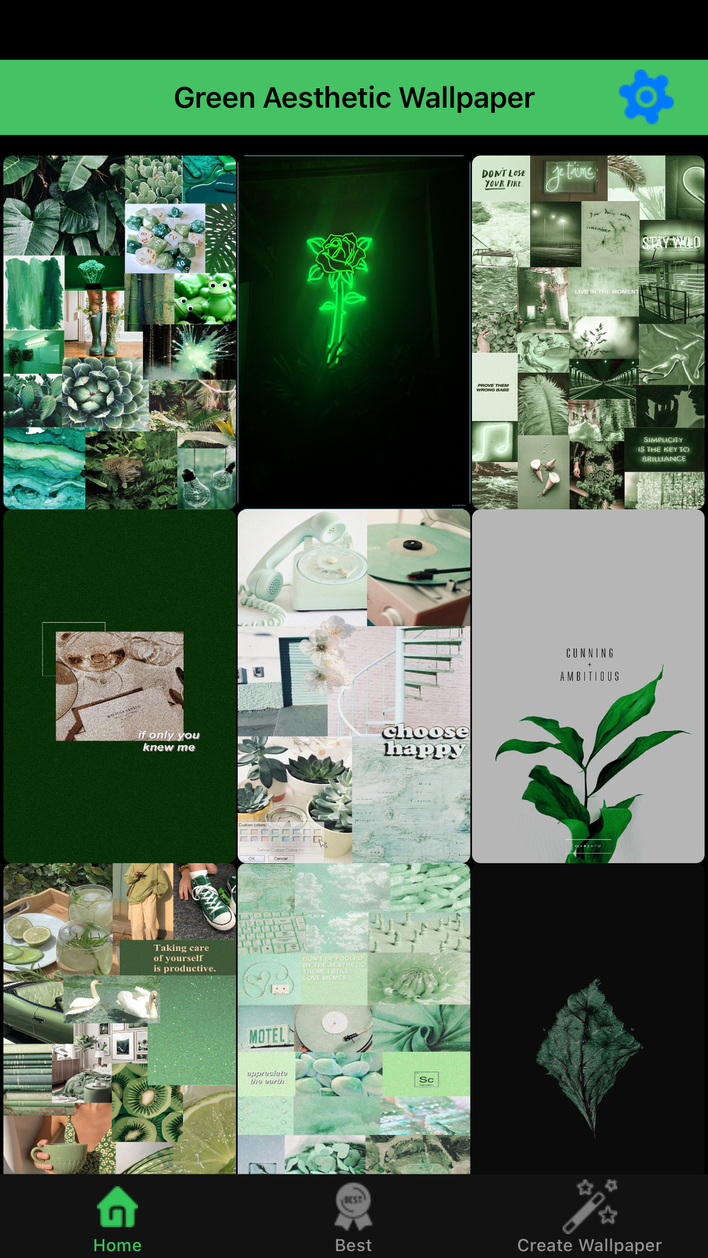 Green Aesthetic Wallpaper HD for iPhone Download