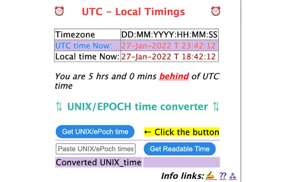 Utich time viewer and unix time generator para google chrome