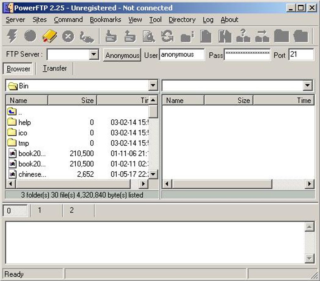 FTP-клиент. Power FTP. Пауэр Скриншоты. 3. FTP.
