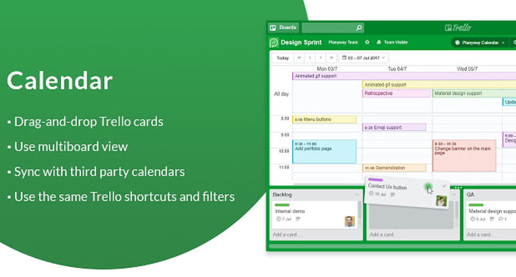 Planyway Calendar for Trello