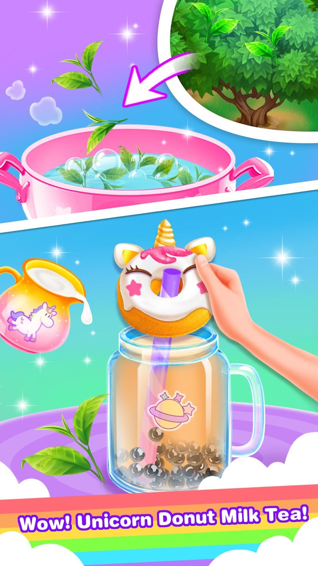 Unicorn Bubble Tea Milk Tea Maker of Girls Games для Android — Скачать