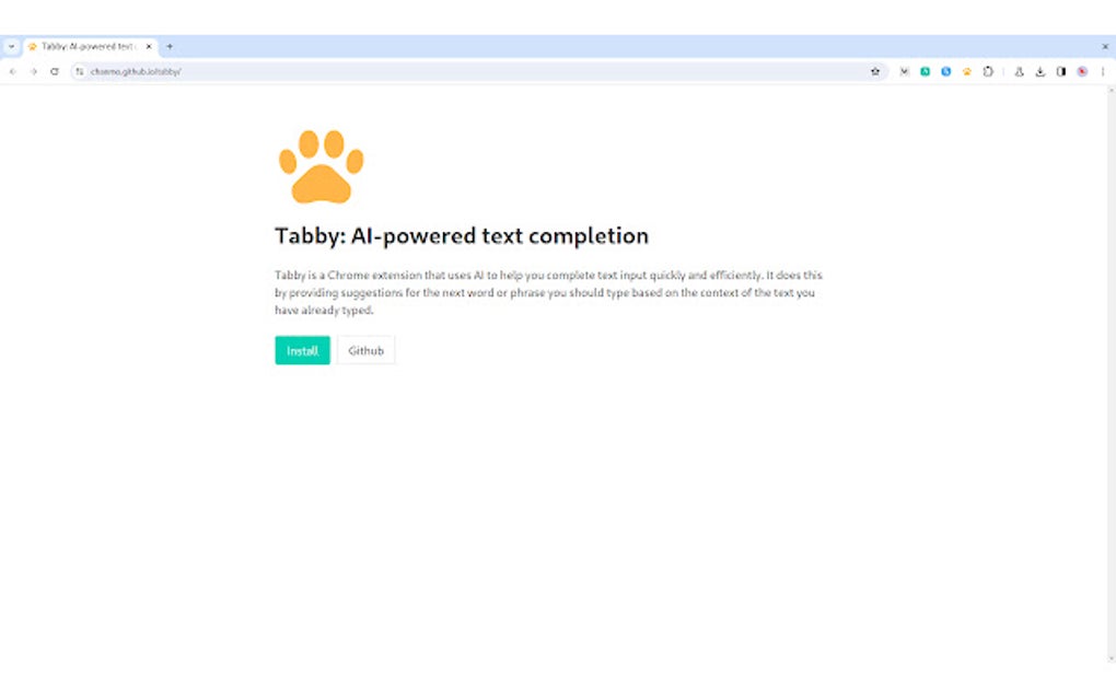 Tabby: AI-powered text completion for Google Chrome - Extension Download