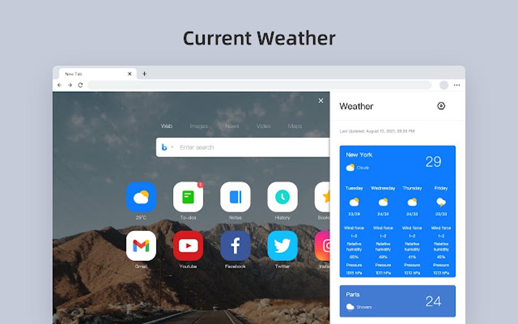 New tab chrome