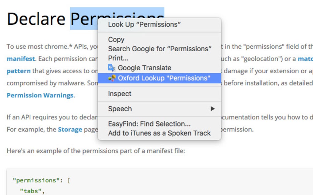 Oxford Dictionary Lookup for Google Chrome - Extension Download