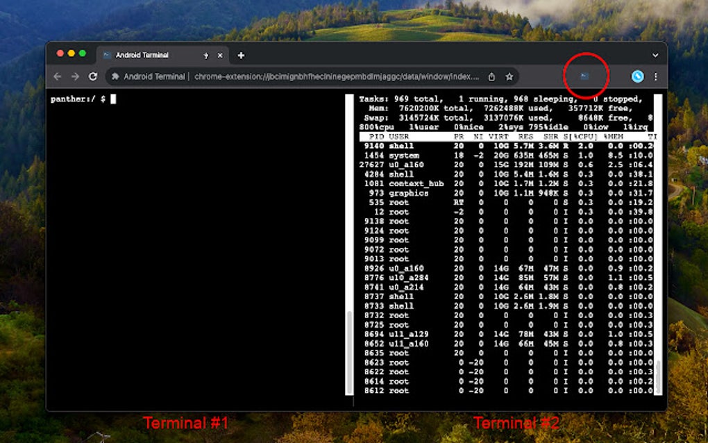Android Terminal Google Chrome 용 - 확장 프로그램 다운로드