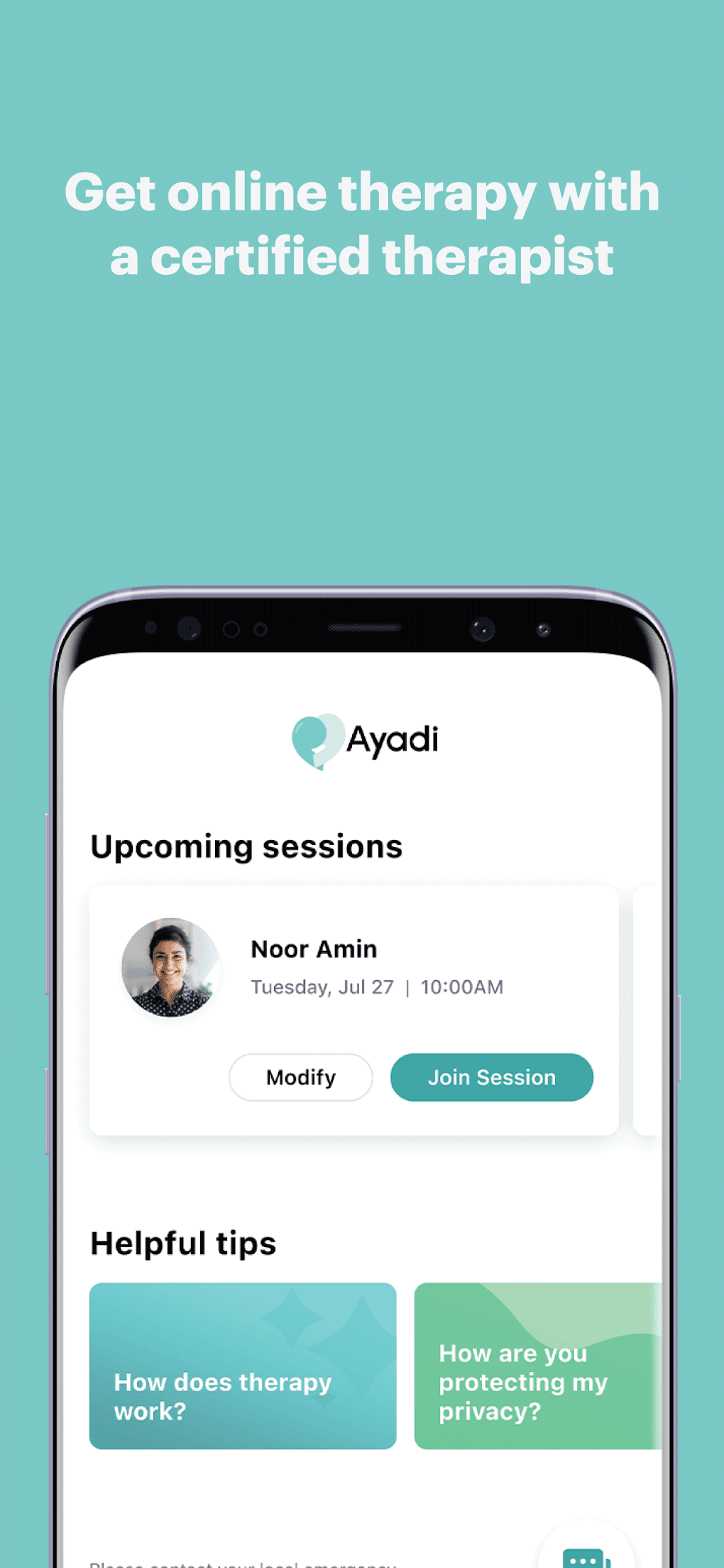 Ayadi: therapy counseling for Android - Download