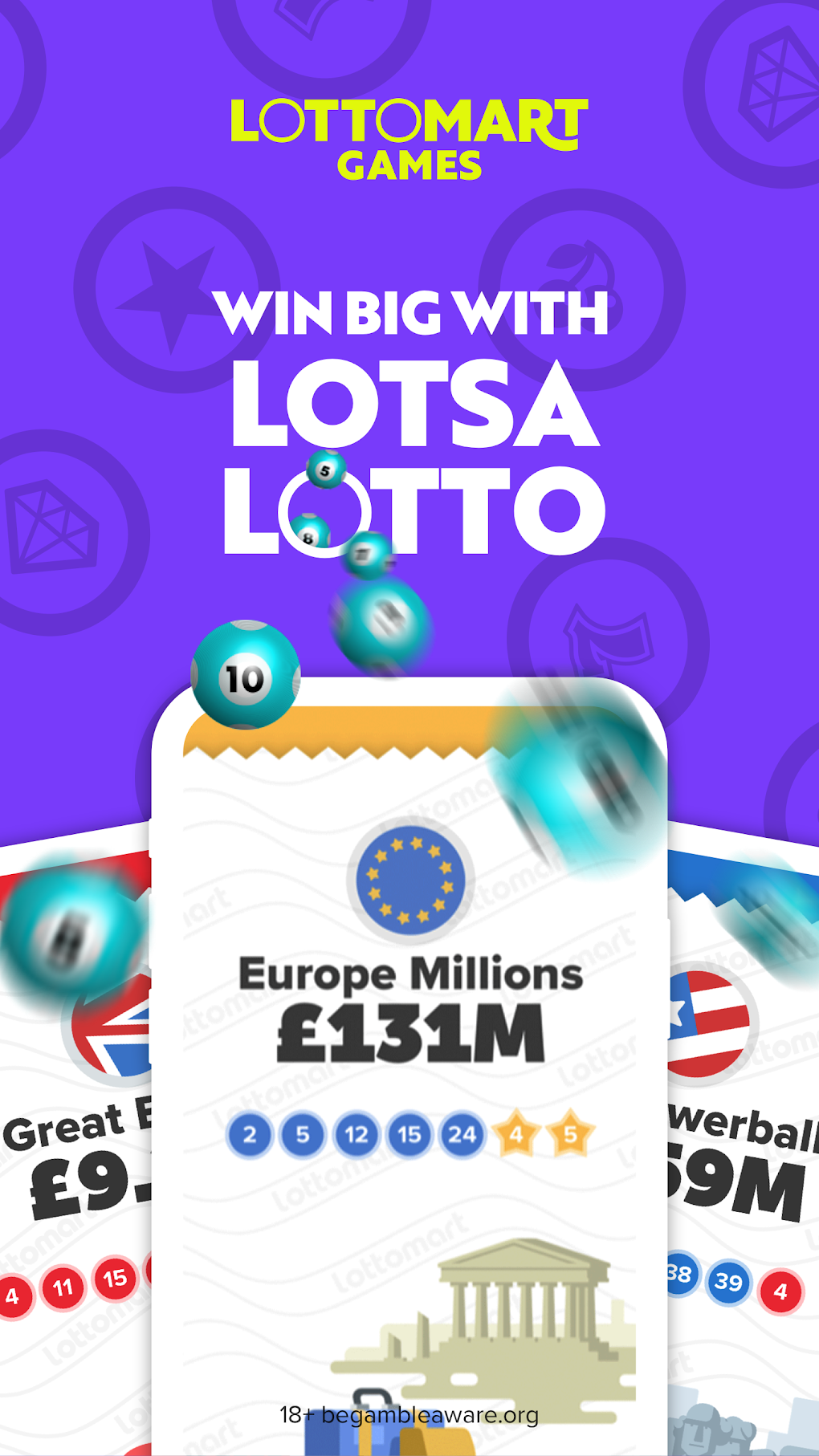 Lottomart - UK Games Slots Scratch Lotto App для Android — Скачать