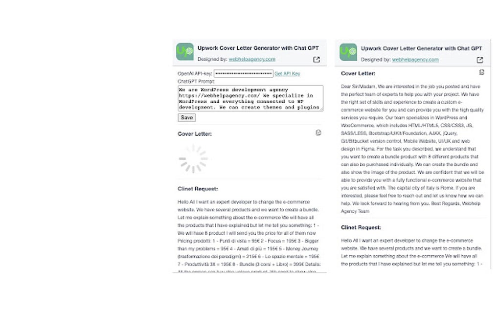 Upwork Cover Letter Generator with Chat GPT para Google Chrome ...
