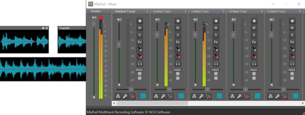 Fighter matron styrte MixPad Multitrack Recording Software - Download